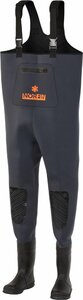 Полукомбинезон забродный Norfin SHADOW NEOPRENE BOOTFOOT р.44-L-S с сапогами резина, фото 4