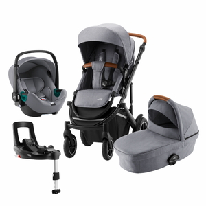 Коляска 3 в 1 Plus Britax Romer Smile III BS3 i-Sense Frost Grey + база FLEX BASE iSENSE, фото 1