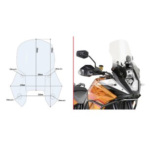 Стекло ветровое GIVI KTM 1050 Adventure (15-16)/1090 Adventure (1, фото 2