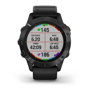 Черные часы Garmin Fenix 6 PRO Wi-Fi NFC с черным ремешком, фото 6