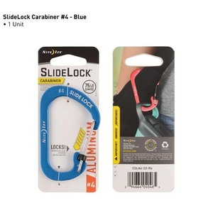 Карабин с блокировкой Nite Ize SlideLock Carabiner Aluminum, размер 4 синий, фото 1