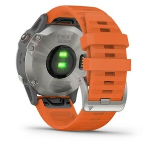 Умные часы Garmin Fenix 6 Sapphire титановый с оранжевым ремешком, фото 9