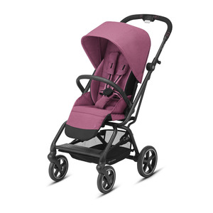 Коляска прогулочная Cybex Eezy S Twist Plus 2 BLK Magnolia Pink с дождевиком и бампером, фото 2