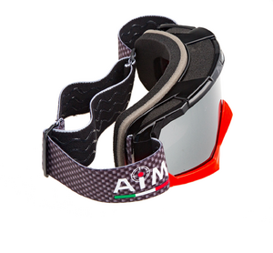 Очки кроссовые AiM (PRO) 157-500 Black-Red Glossy, фото 2