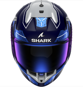 Шлем Shark SKWAL i3 RHAD Blue/Chrome/Silver глянцевый M, фото 3