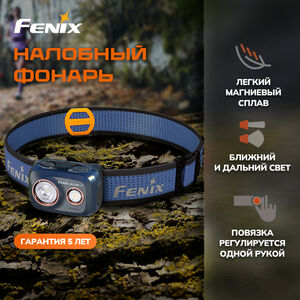 Налобный фонарь Fenix HL32R-T 800 Lumen Blue, фото 2