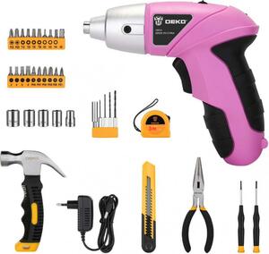 Аккумуляторная отвертка DEKO DKS4 и набор 36 Tools Kit 063-4109, фото 1