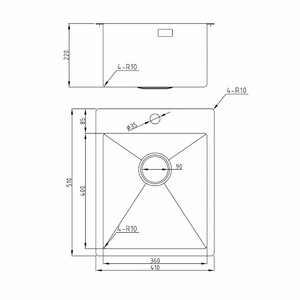 Мойка для кухни MILACIO Denia 41 Steel (MC.77468) золото, фото 6