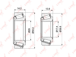 Подшипник ступицы задний LYNXauto WB-1275. Для: Audi, Ауди 80 1.4-2.0 >94, Skoda, Шкода, Felicia 1.3-1.9D 94-02, VW, Фольксваген, Golf(Гольф) II-III 1.0-2.8 >97 / Jetta(Джета) II 1.3-1.8 >91., фото 2