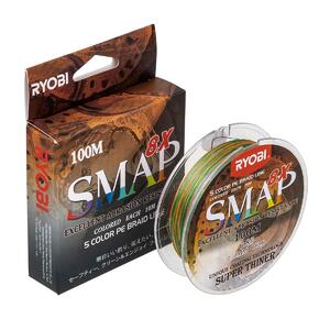 Шнур SMAP PE8X-100M 0.8# Multi Colour 0,148мм Ryobi, фото 2