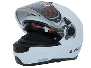 Мотошлем FF325 STROBE ELECTRIC SNOW Solid снегоходный LS2 (белый глянцевый, XL), фото 5