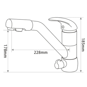 Смеситель для кухни SEAMAN Barcelone SSL-5361-Gun Light сталь оружейная светлая, фото 2