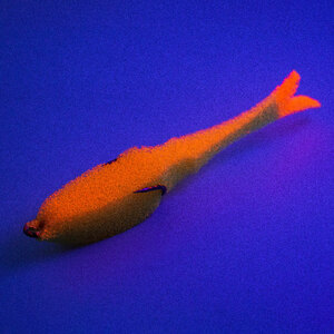 Поролоновая рыбка YAMAN Devious Minnow на двойнике, р. 105 мм, цвет 20 UV (5 шт.), фото 4