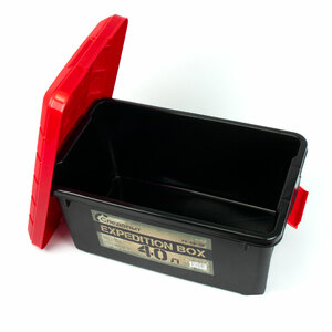 Ящик многофункц. особопрочный СЛЕДОПЫТ Expedition Box, 40 л, 600х360х320 мм, цв. черный/красный, фото 3