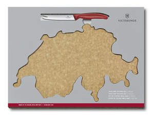 Набор Victorinox Swiss Map: нож для овощей и сыра 11 см + разделочная доска Epicurean, фото 1