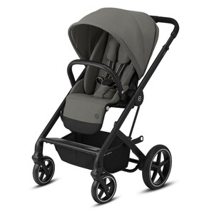 Коляска прогулочная Cybex Balios S Lux BLK Soho Grey с дождевиком, фото 1