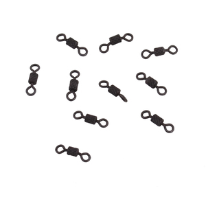 Вертлюг Namazu Pro ROLLING RIBBED SWIVEL, латунь, цв. Carbon, р. 10, test-4 кг (уп. 10 шт.), фото 4