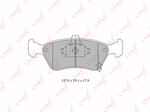 Колодки тормозные передние LYNXauto BD-7590. Для: TOYOTA Avensis(T22) 97-02, фото 1