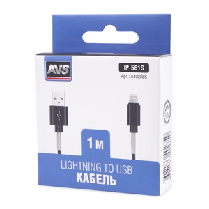 Кабель USB/Lightning AVS IP-561S, 1 м, фото 4