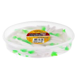 Виброхвост несъедоб. Vigor 3,75"/9.5 см White & Green 100шт. (HS-6-016-N) Helios (0), фото 2