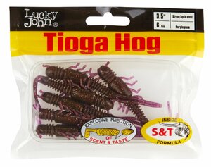 Виброхвосты съедоб. искусст. LJ Pro Series TIOGA HOG 3.5in (08.90)/S13 6шт., фото 4