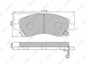 Колодки тормозные передние LYNXauto BD-7105. Для: SUBARU СУБАРУ Impreza(Импреза) 2.0-2.0 99-00/1.6(AKE) 00> / Legacy(Легаси) 2.0-2.2 96-99/2.0-2.5 99-00, фото 1