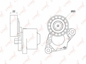 Натяжитель / приводной LYNXauto PT-3251. Для: HYUNDAI Accent(MC) 1.5D 05-10 / Elantra(HD / XD) 1.5D-1.6D 00-15 / Getz 1.5D 05-09 / i10(PA) 1.1D 08-11 / i20 1.1D-1.4D 08> / i30(FD / GD) 1.4D-1.6D 07> / i40 1.7D 12> / ix20 1.4D-1.6D 10> / Matrix 1.5D 04-10 , фото 1