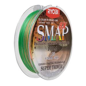 Шнур SMAP PE8X-100M 1.5# Multi Colour 0,205мм Ryobi, фото 4