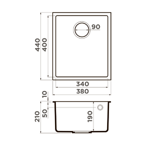 Кухонная мойка Omoikiri Bosen 38-U-DC Tetogranit/темный шоколад, фото 2