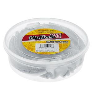 Виброхвост несъедоб. Trofey 5.5"/14см White & Sparkles 20шт. (HS-25-002-N-20) Helios, фото 2