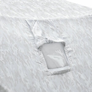 Палатка зимняя СЛЕДОПЫТ Premium 5 стен, 2,8х2,9м, h-2,05м, S по полу 5,6кв.м, 3 слоя, цвет Arctic Camo/Серый, фото 5