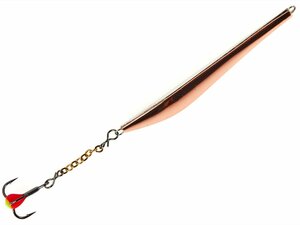 Блесна вертикальная зимняя Lucky John DOUBLE BLADE с цепочкой и тройником 50MM CS блистер, фото 4