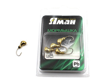 Мормышка "ЯМАН" ст. муравей с отв.,цв.GOLD PLATED, вес 0,5 г (уп. 5 шт.), фото 2