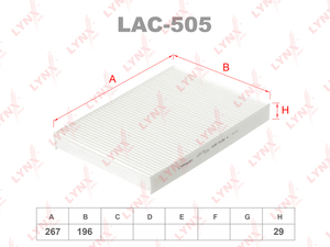 Фильтр салонный LYNXauto LAC-505. Для: HONDA Accord 97-02, фото 1