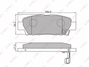 Колодки тормозные задние LYNXauto BD-7513. Для: TOYOTA Avalon 95-00/Crown 2.0-2.4 95-01/Mark II/Chaser/Cresta 92-96, фото 1