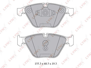 Колодки тормозные передние LYNXauto BD-1423. Для: Bmw, БМВ, 3(E90) 04> / X1(E84) 09>., фото 2