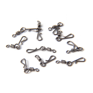 Вертлюг с форелевой заст. Namazu ROLLING RIBBED SWIVEL WITH HANGING SNAP-A, цв. BN, р. 10, test-5 кг, фото 4