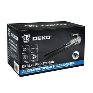 Воздуходувка садовая аккумуляторная бесщеточная DEKO DKBL20 PRO, 20В, 2х6.0Ач 063-4362, фото 2