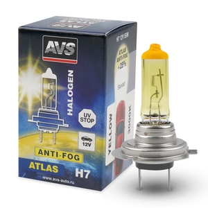 Галогенная автомобильная лампа AVS ATLAS, H7, 12 В, 55 Вт, 3000 К, цоколь PX26d, фото 2
