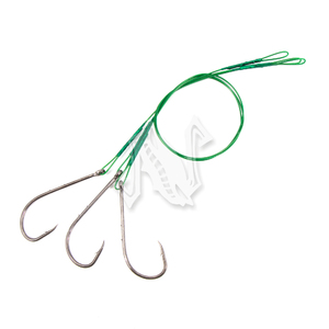 Поводок стальной NAMAZU Leader 1х7 Nylon Coated Green, d-0,42 мм, L-20 см, с одинарным крючком 92247, фото 2