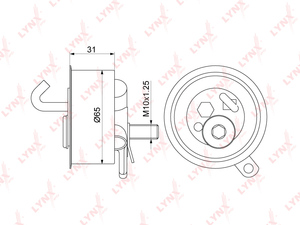 Ролик натяжной/ГРМ LYNXauto PB-1326 для TOYOTA Nadia 2.0 98-03/Vista 2.0 98-03, фото 2