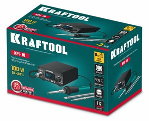 Паяльная станция программируемая KRAFTOOL KPI-10, 50 - 480°C, 100 Вт, 3 жала Т12 (55343), фото 2