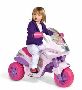 Детский электромотоцикл для девочек Peg-Perego Flower Princess, фото 6