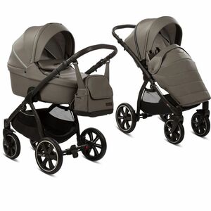 Коляска 2 в 1 Noordi Fjordi Sport Leather Graphite NEW с термолюлькой, фото 1