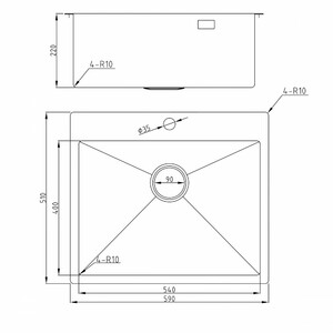 Мойка для кухни MILACIO Denia 59 Steel (MC.77498) золото, фото 6