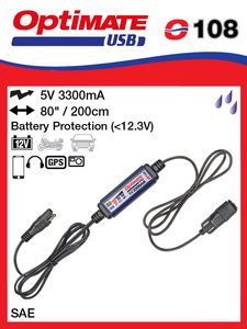 Интеллектуальное влагозащищенное зарядное устройство OptiMate USB O108, фото 8