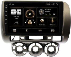 Штатная магнитола LeTrun 3792-9187 для Honda Fit I 2001-2008 (с кондиционером) на Android 10 (4/64, DSP, QLed) С оптическим выходом, фото 1