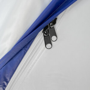 Палатка зимняя куб СЛЕДОПЫТ, 1,75х1,75, h-1,75м, S по полу 3,1 кв.м, 3 слоя, цвет синий/белый, фото 6