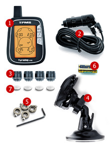Система контроля давления и температуры в шинах Carax TPMS CRX-1002 (внешние датчики), фото 6
