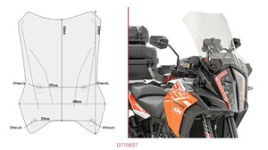 Стекло ветровое GIVI KTM 1290 Super Adventure R/S (17-18), фото 1